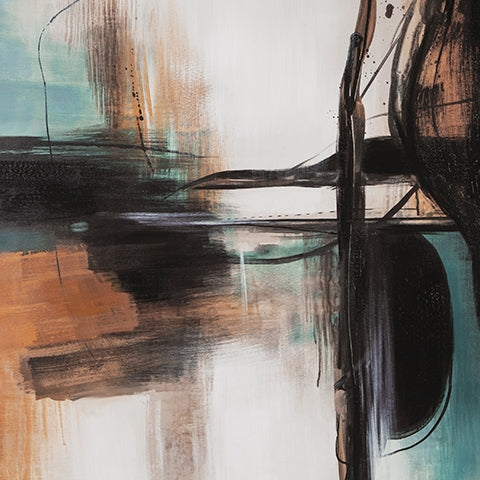 Verde azulado/naranja/negro