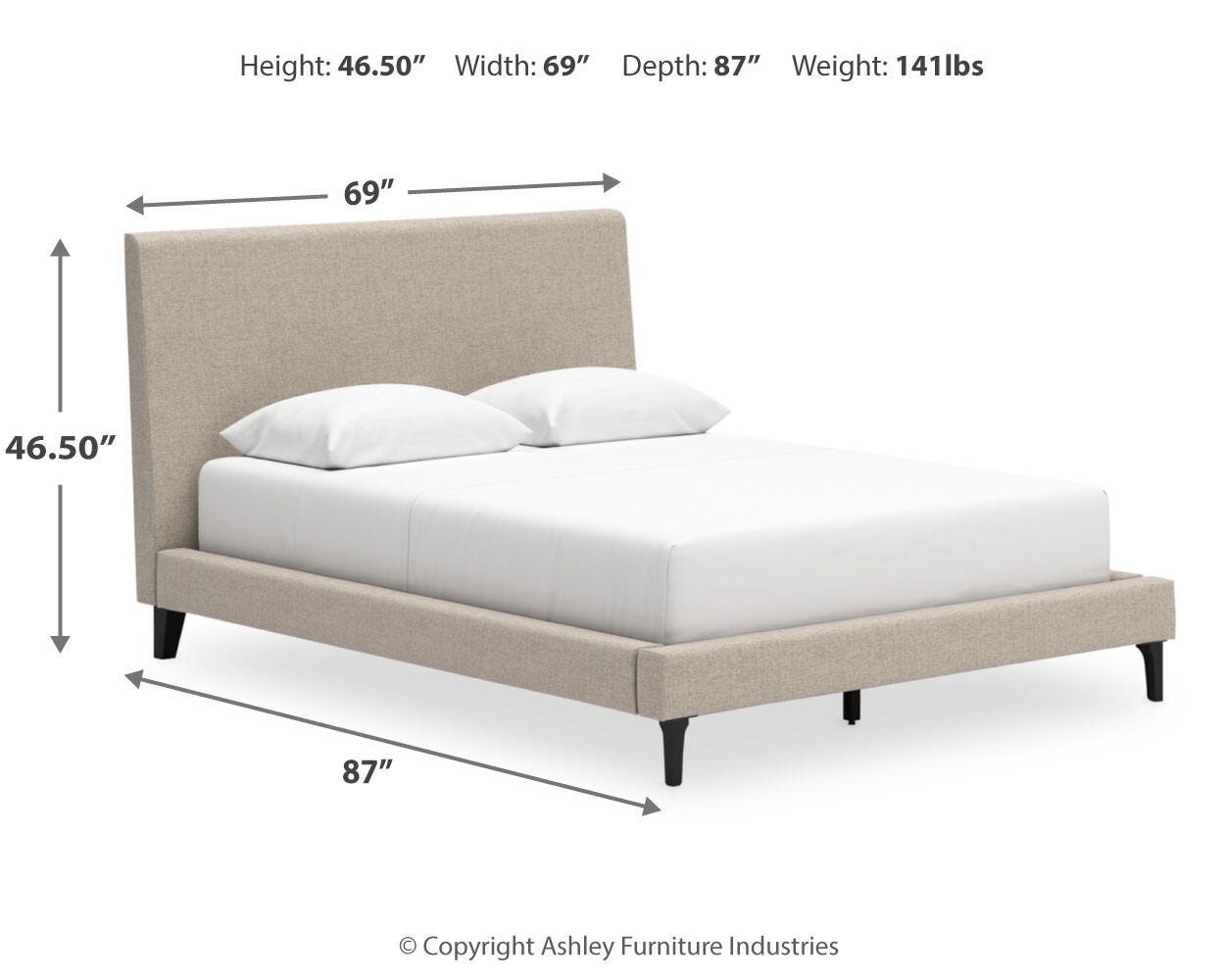 Cama Tapizada con Rieles Enrollables Queen Cielden