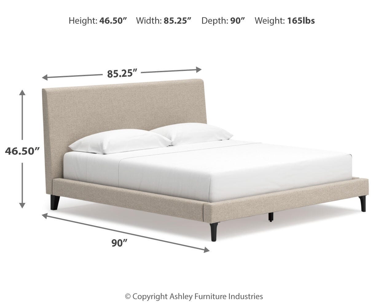 Cama Tapizada King con Rieles Enrollables Cielden