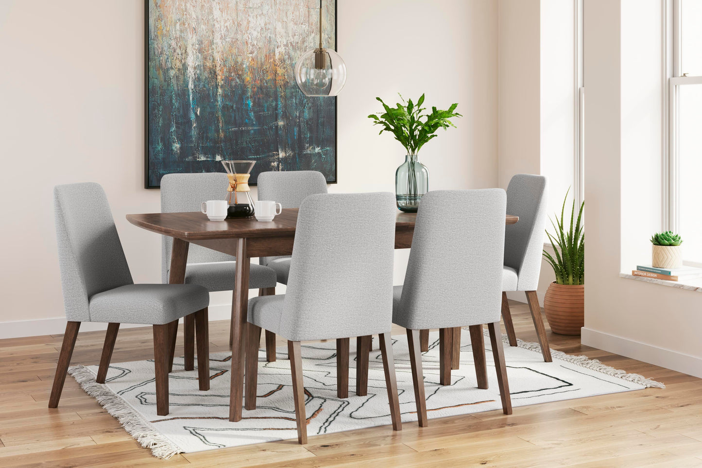 Mesa de Comedor Extensible y 6 Sillas Lyncott