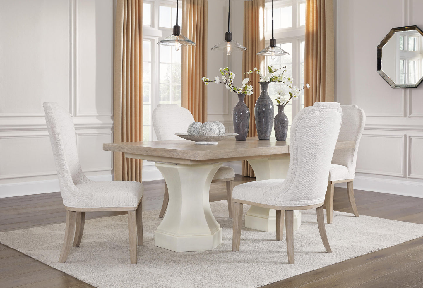 Mesa de Comedor Extensible y 4 Sillas Jorlaina