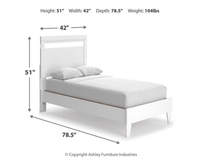 Cama de Panel Plataforma Twin Flannia