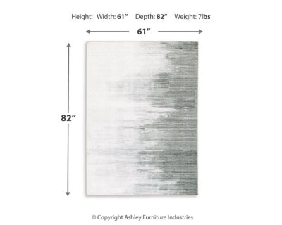 5'1" x 6'10" Washable Tapete Milset