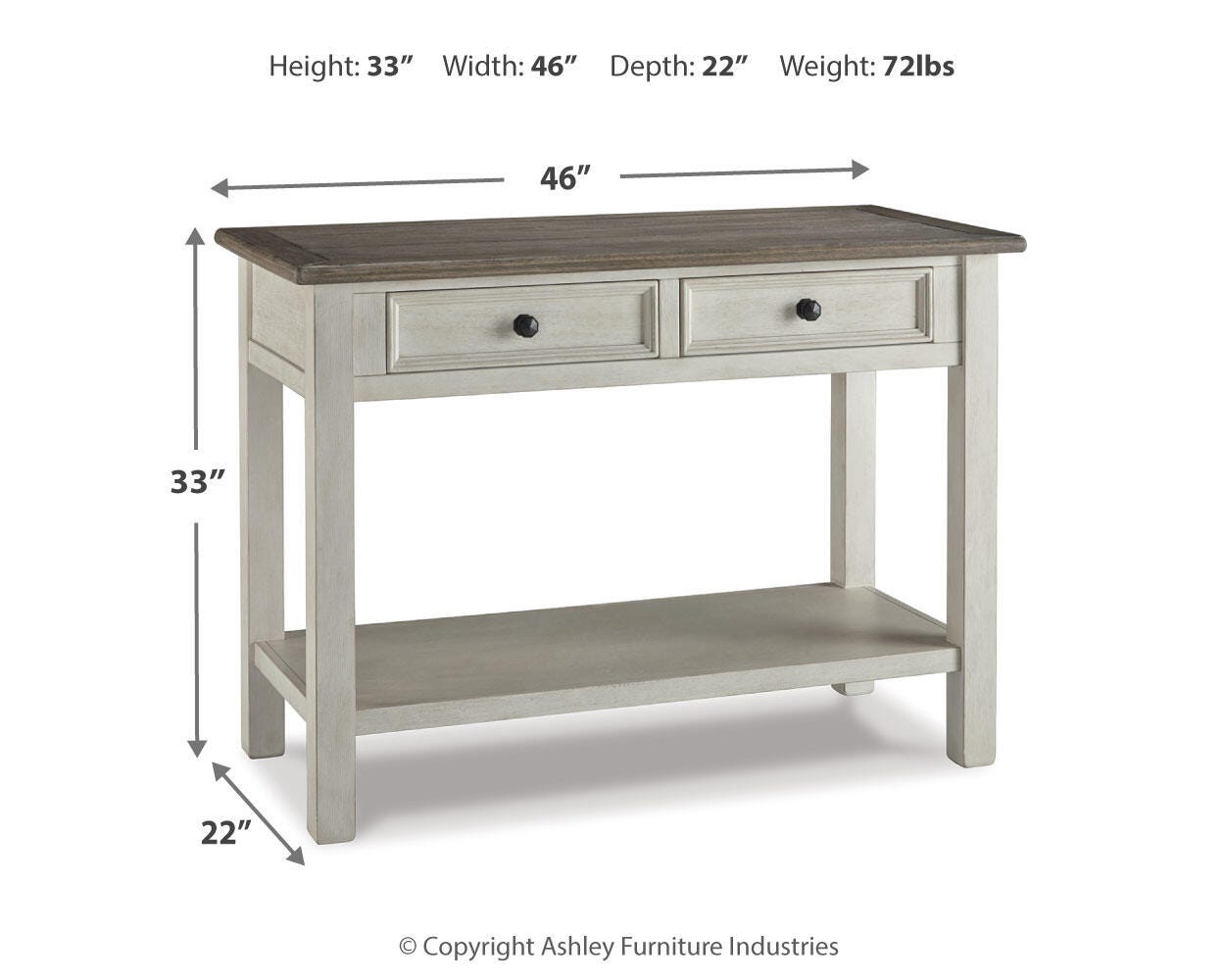 Mesa de Sofá/Consola Bolanburg