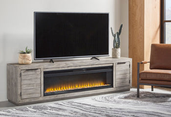 Centro de TV con Chimenea Eléctrica Naydell 92"