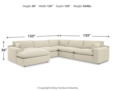 Sala Modular con Chaise Longue Elyza 5 Piezas