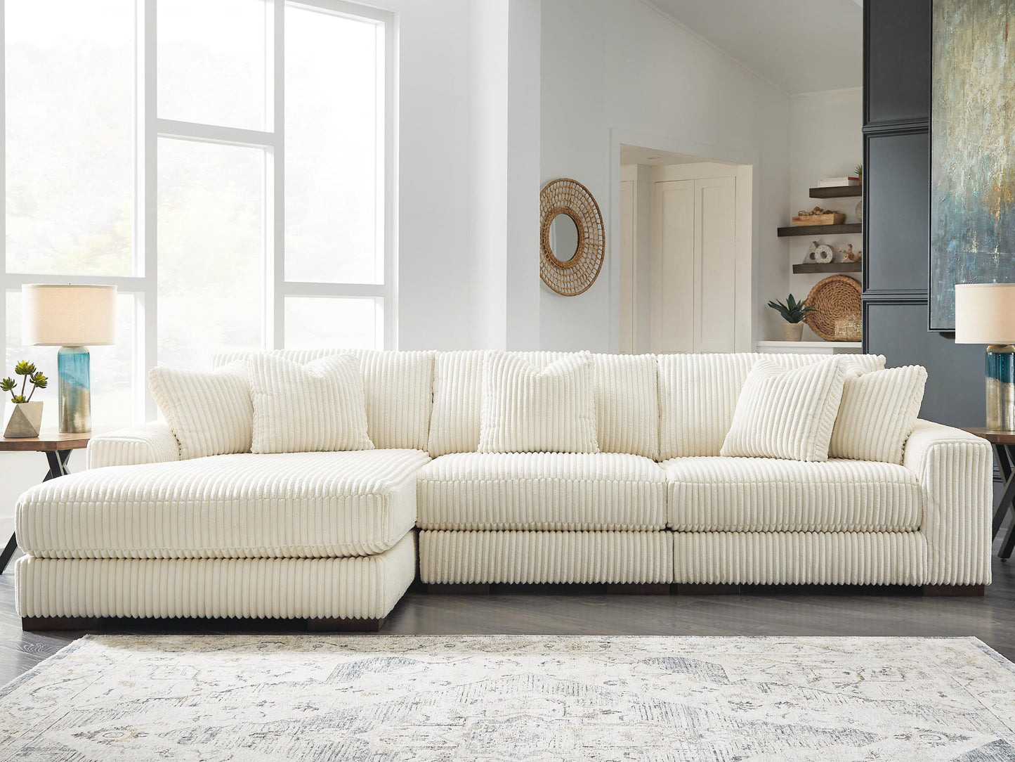 Sala Modular con Chaise Longue Lindyn 3 Piezas
