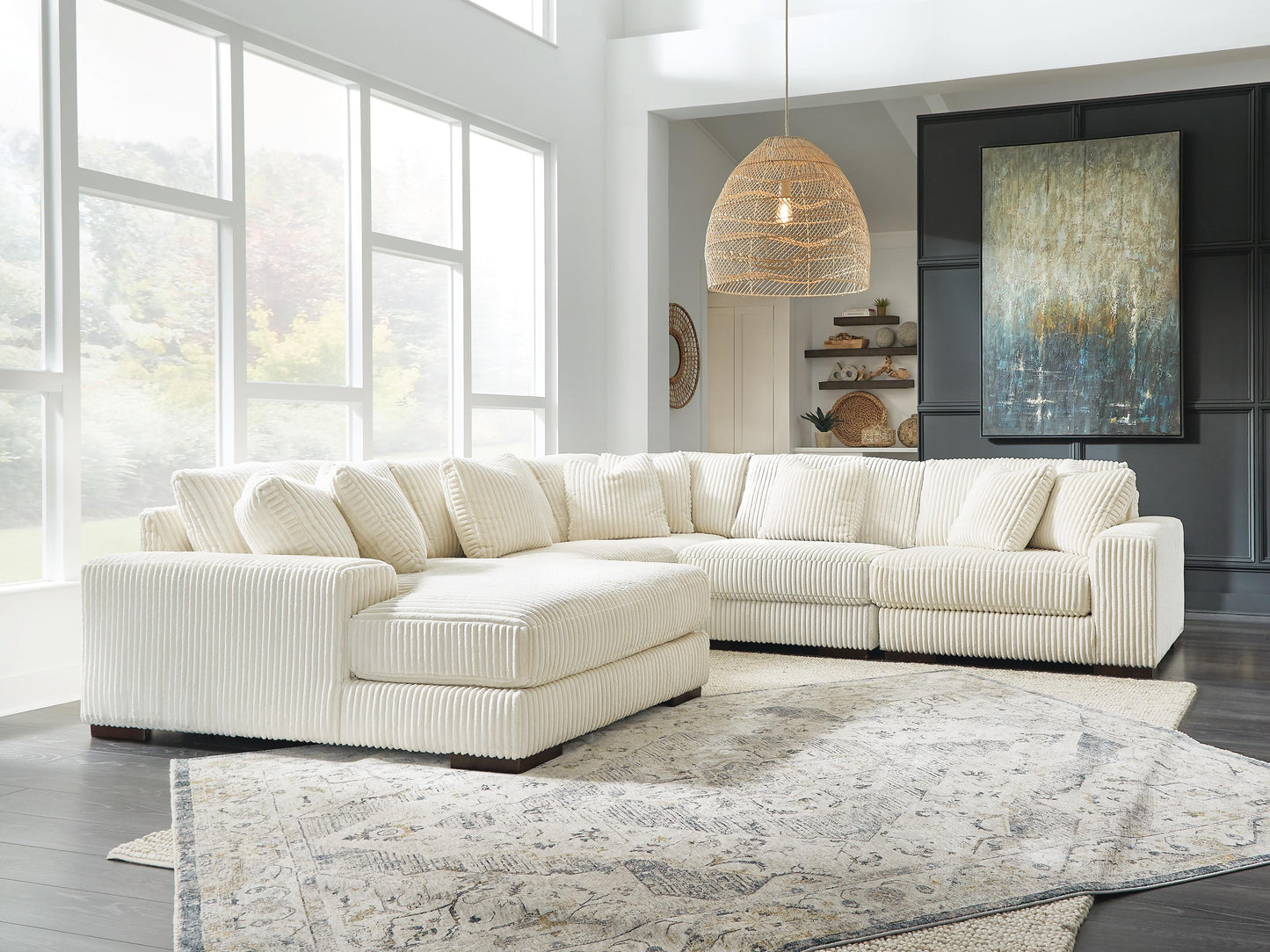 Sala Modular con Chaise Longue Lindyn 5 Piezas