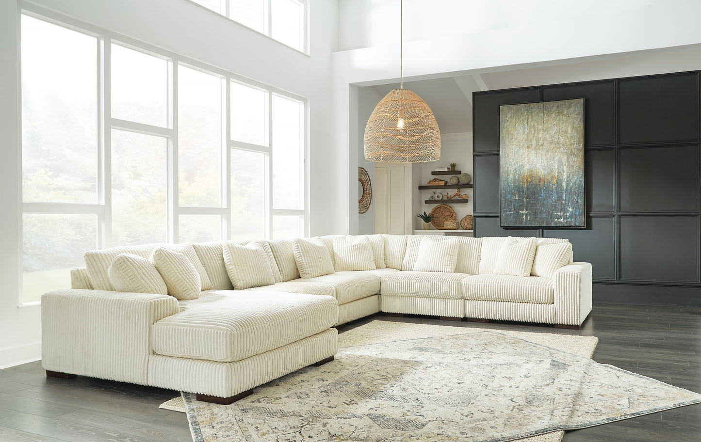 Sala Modular con Chaise Longue Lindyn 6 Piezas