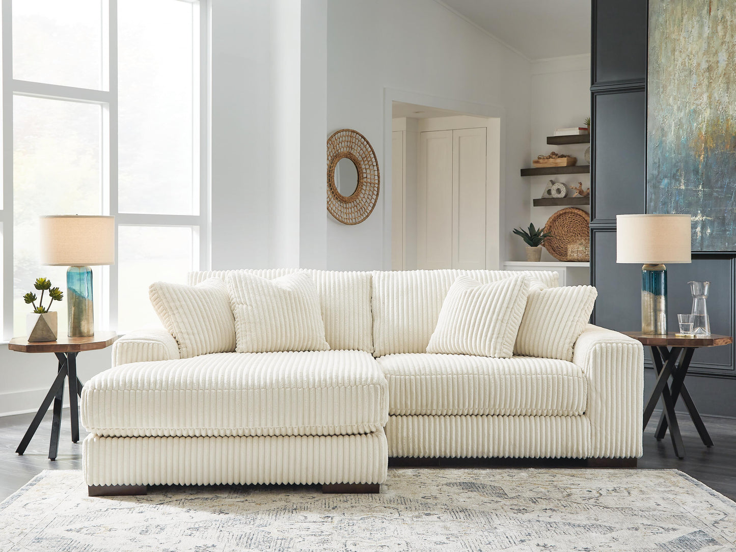 Sala Modular con Chaise Longue Lindyn 2 Piezas