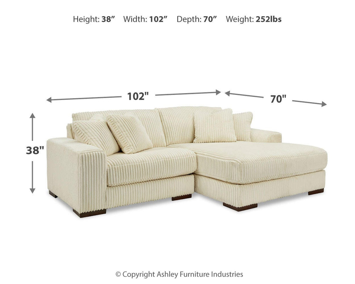 Sala Modular con Chaise Longue Lindyn 2 Piezas