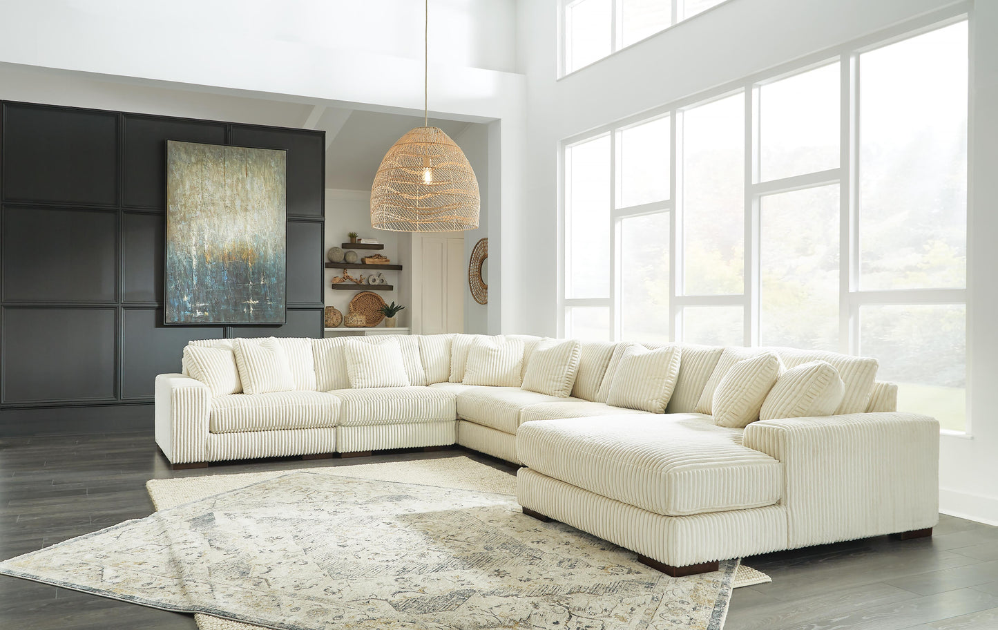 Sala Modular con Chaise Longue Lindyn 6 Piezas