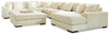 Sala Modular con Chaise Longue y Otomana Lindyn 6 Piezas