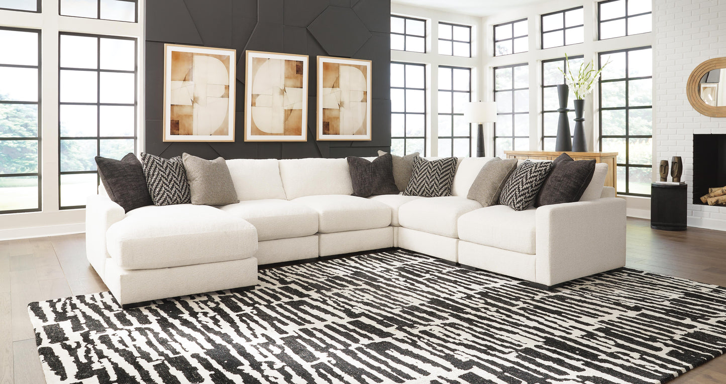 Sala Modular con Chaise Longue Elissa Court 6 Piezas