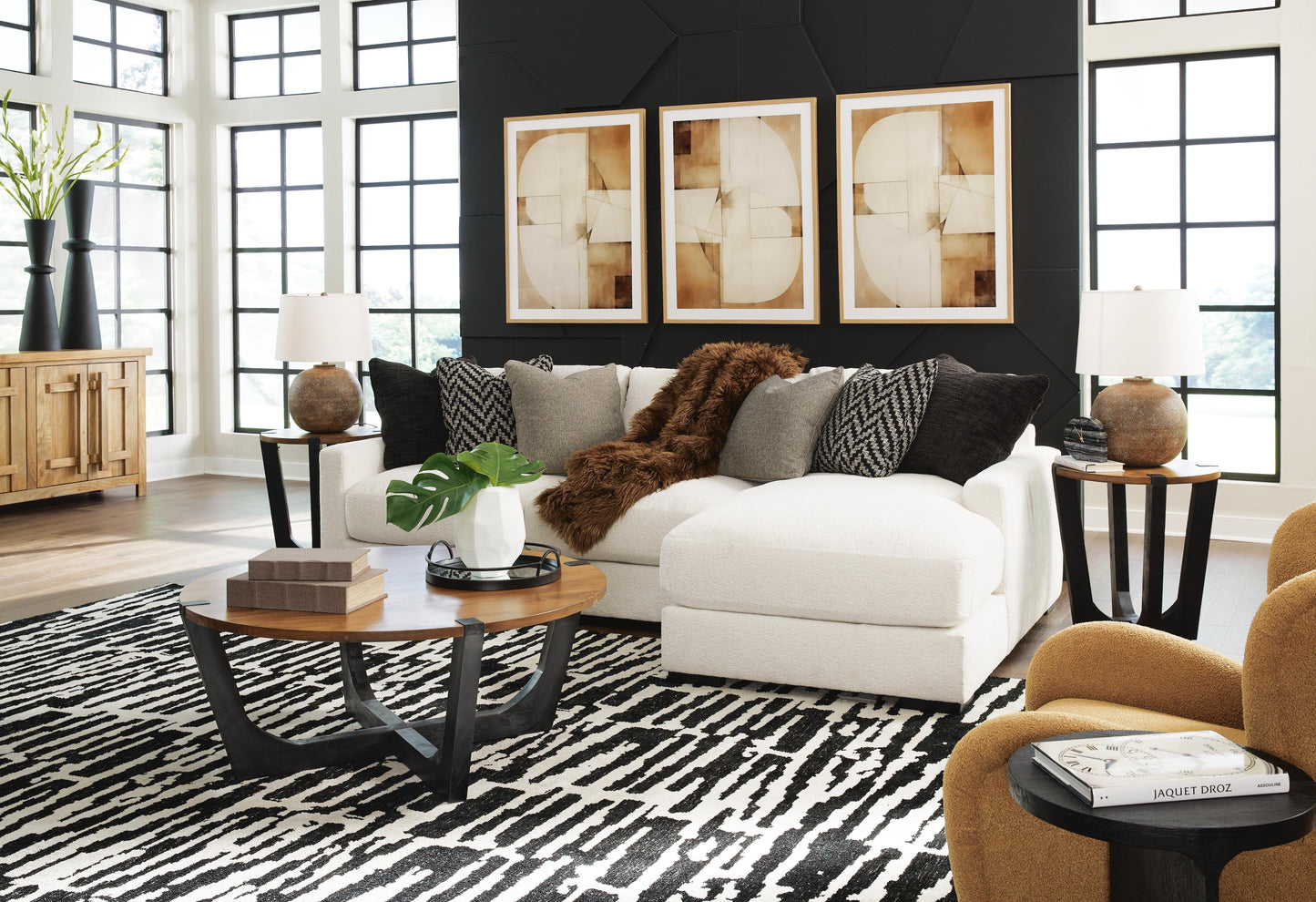 Sala Modular con Chaise Longue Elissa Court 3 Piezas