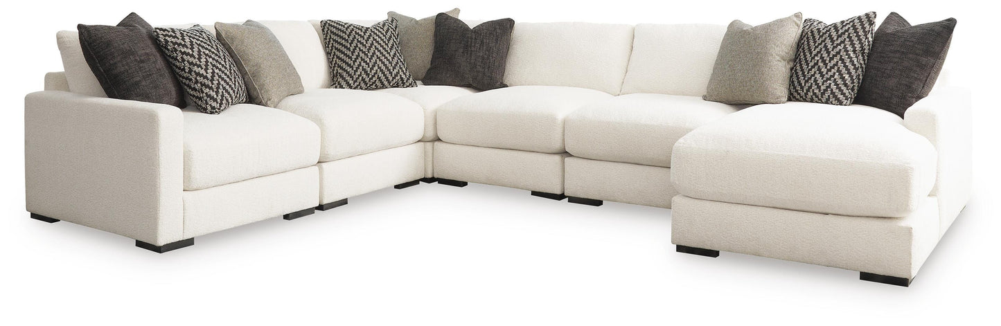 Sala Modular con Chaise Longue Elissa Court 6 Piezas