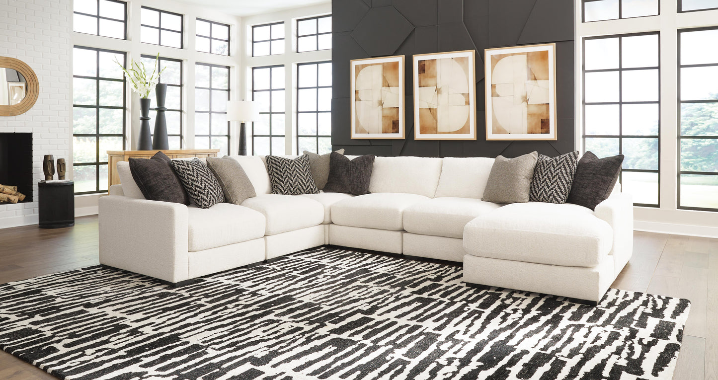 Sala Modular con Chaise Longue Elissa Court 6 Piezas