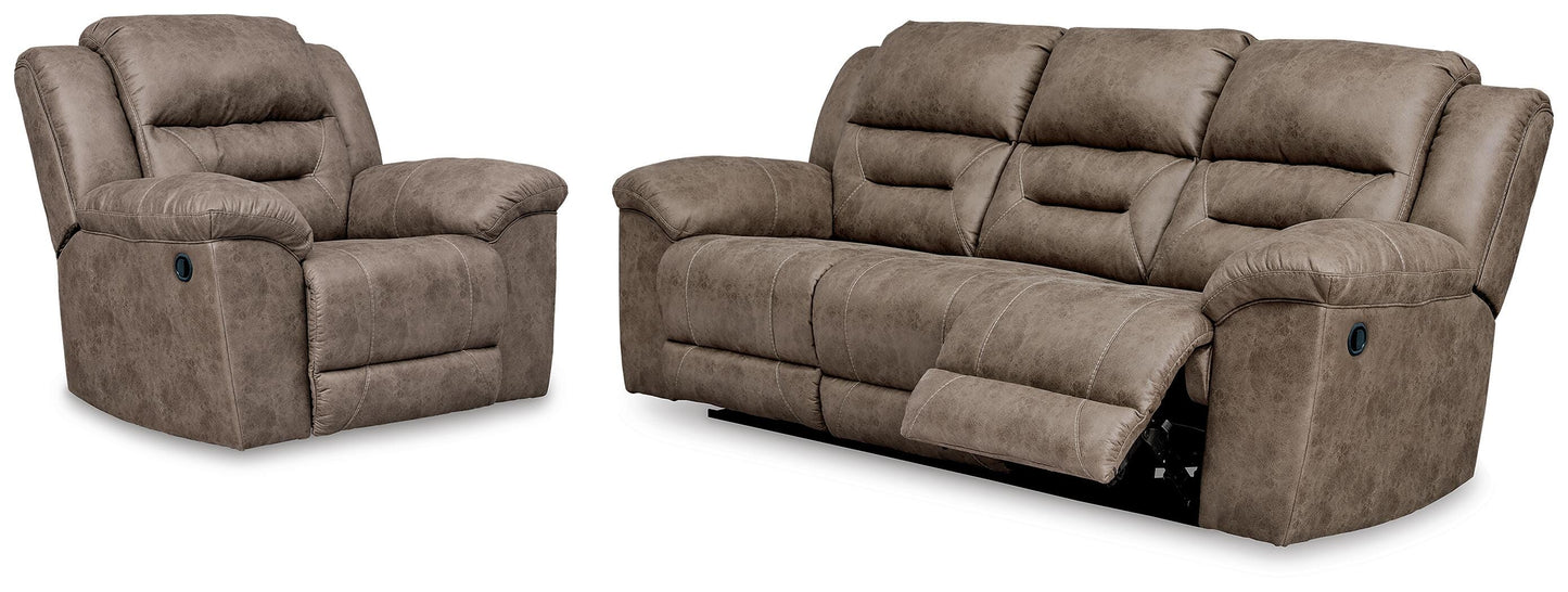 Sofá Reclinable Stoneland y Silla Reclinable