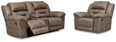Sofá 2 Puestos Reclinable y Reclinable Stoneland