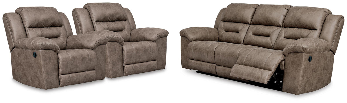 Sofá Reclinable Stoneland y 2 Recliners