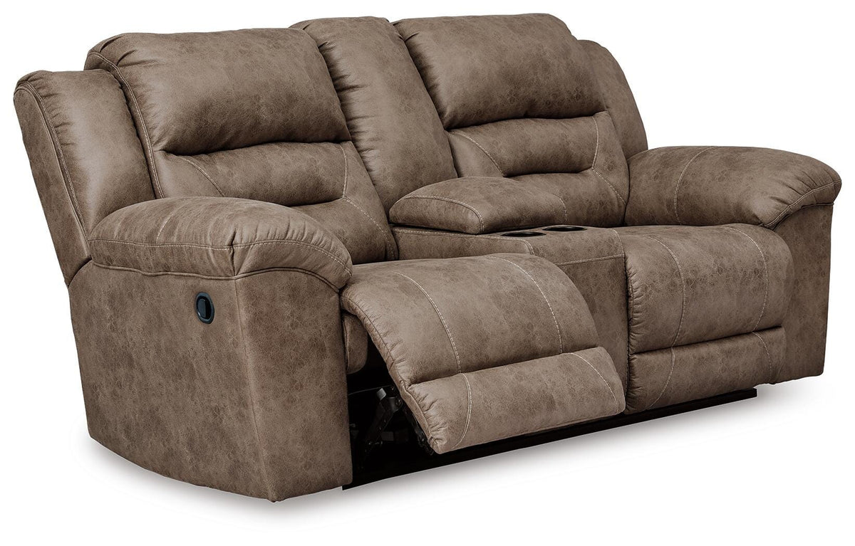 Sofá 2 Puestos Reclinable y Reclinable Stoneland – vista en ángulo