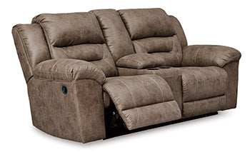 Sofá de Dos Puestos Stoneland Reclinable con Consola