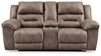 Sofá 2 Puestos Reclinable Stoneland con Consola – vista frontal