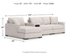 Sala Modular con Chaise Longue y Consola de Audio Omaha by Ashley 4 Piezas