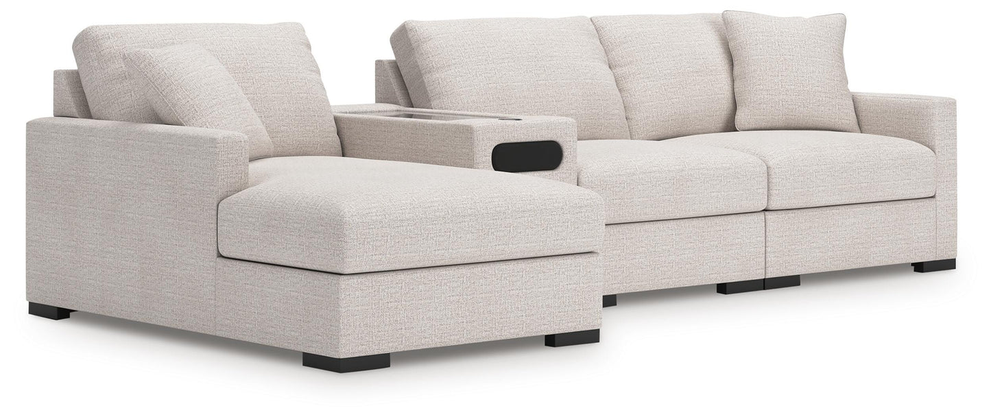 Sala Modular con Chaise Longue y Consola de Audio Omaha by Ashley 4 Piezas