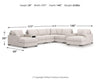 Sala Modular con Doble Chaise Longue con Consolas de Audio y Almacenamiento Omaha by Ashley 8 Piezas