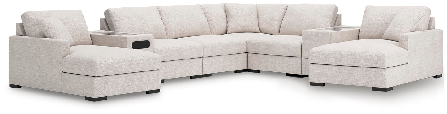 Sala Modular con Doble Chaise Longue con Consolas de Audio y Almacenamiento Omaha by Ashley 8 Piezas