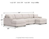 Sala Modular con Chaise Longue Omaha by Ashley 4 Piezas