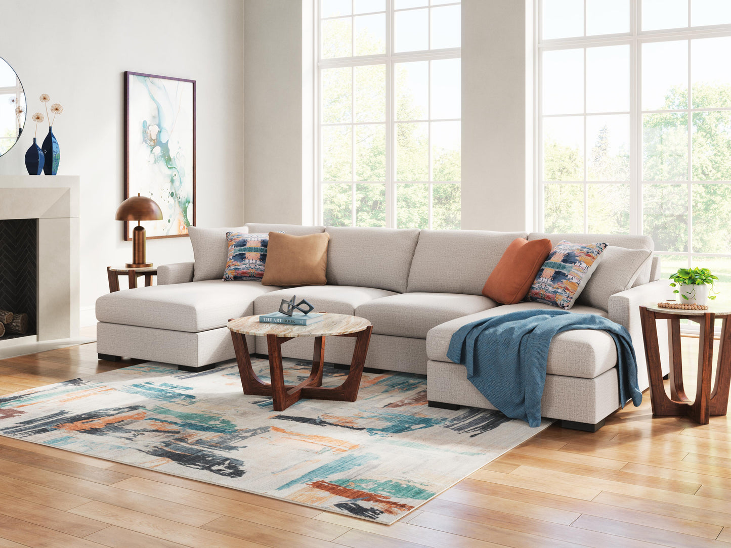 Sala Modular con Chaise Longue Omaha by Ashley 4 Piezas