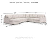 Sala Modular con Chaise Longue Omaha by Ashley 6 Piezas