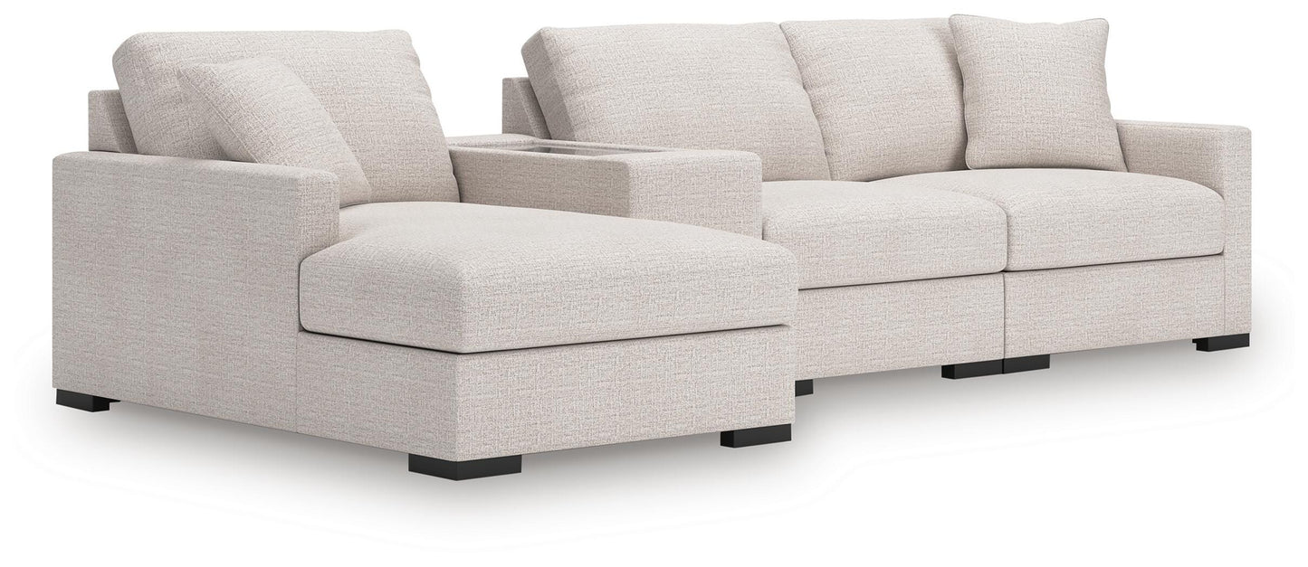 Sala Modular con Chaise Longue y Consola con Almacenamiento Omaha by Ashley 4 Piezas