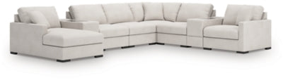 Sala Modular con Chaise Longue y Consolas con Almacenamiento Omaha by Ashley 8 Piezas – vista frontal