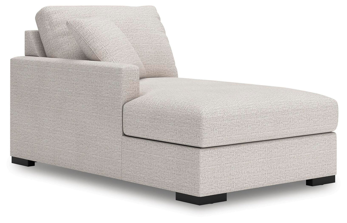 Sala Modular con Chaise Longue y Consolas con Almacenamiento Omaha by Ashley 8 Piezas – vista en ángulo