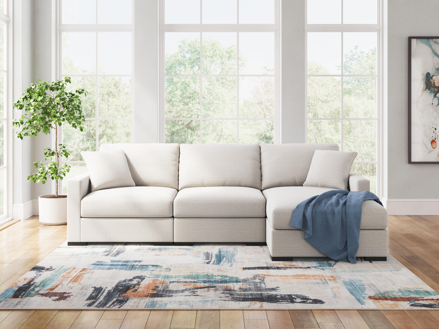 Sala Modular con Chaise Longue Omaha by Ashley 3 Piezas