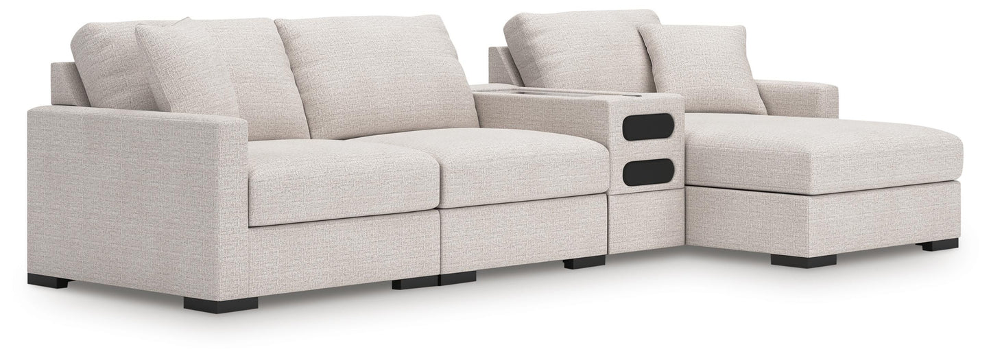 Sala Modular con Chaise Longue y Consola de Audio Omaha by Ashley 4 Piezas