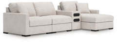 Sala Modular con Chaise Longue y Consola de Audio Omaha by Ashley 4 Piezas