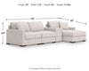 Sala Modular con Chaise Longue y Consola con Almacenamiento Omaha by Ashley 4 Piezas