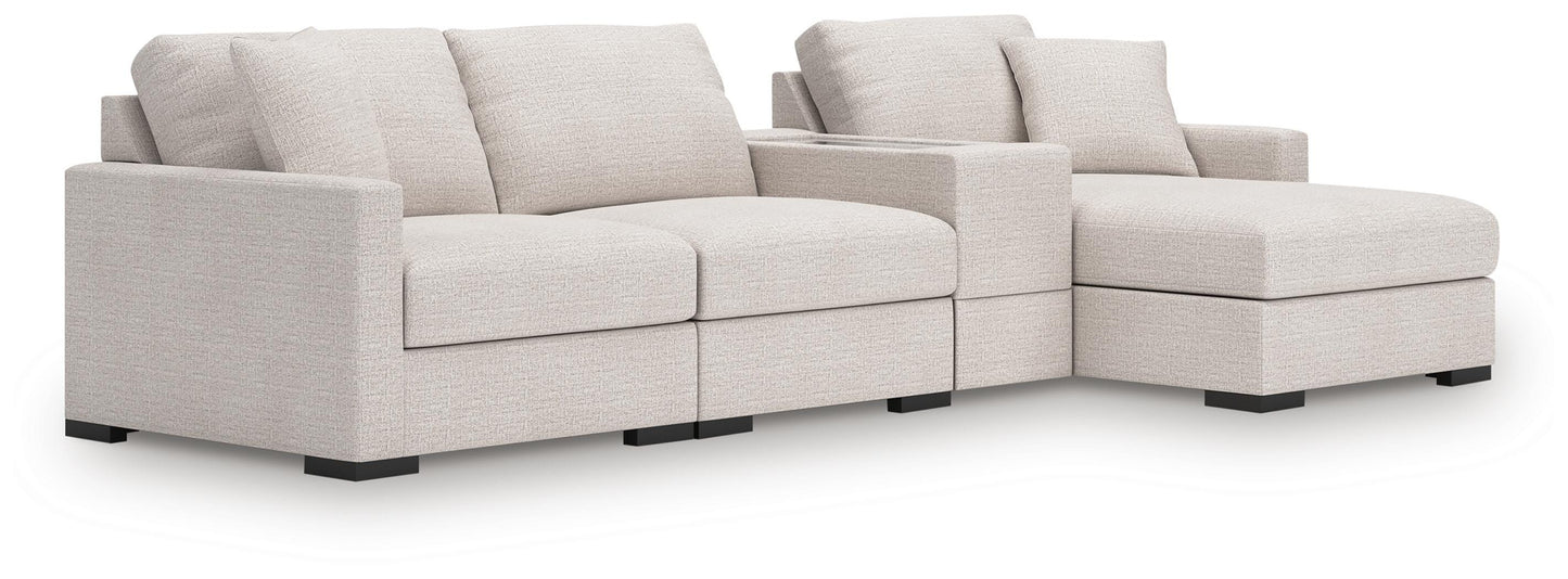 Sala Modular con Chaise Longue y Consola con Almacenamiento Omaha by Ashley 4 Piezas