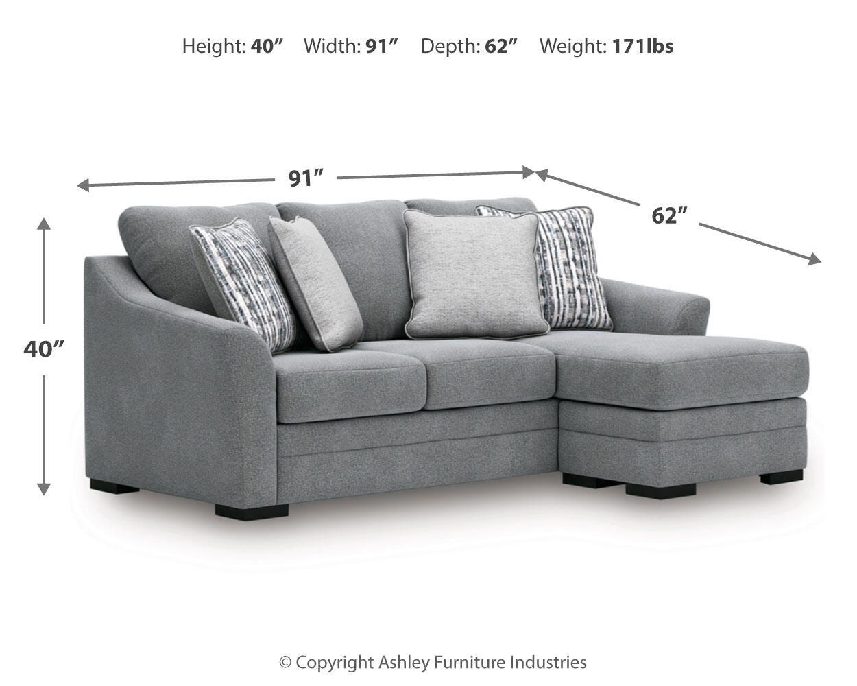 Sofá Cama Queen con Chaise Longue Lealand Heights