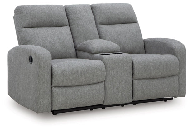 Moreau Place Loveseat DBL Rec con consola