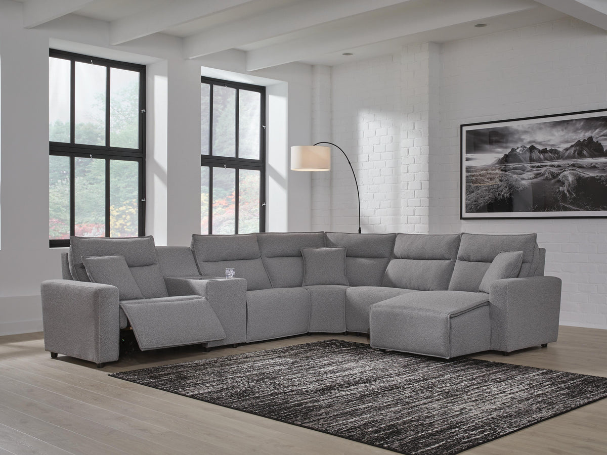 Sala Modular Reclinable Eléctrica con Chaise Longue ModMax II 6 Piezas