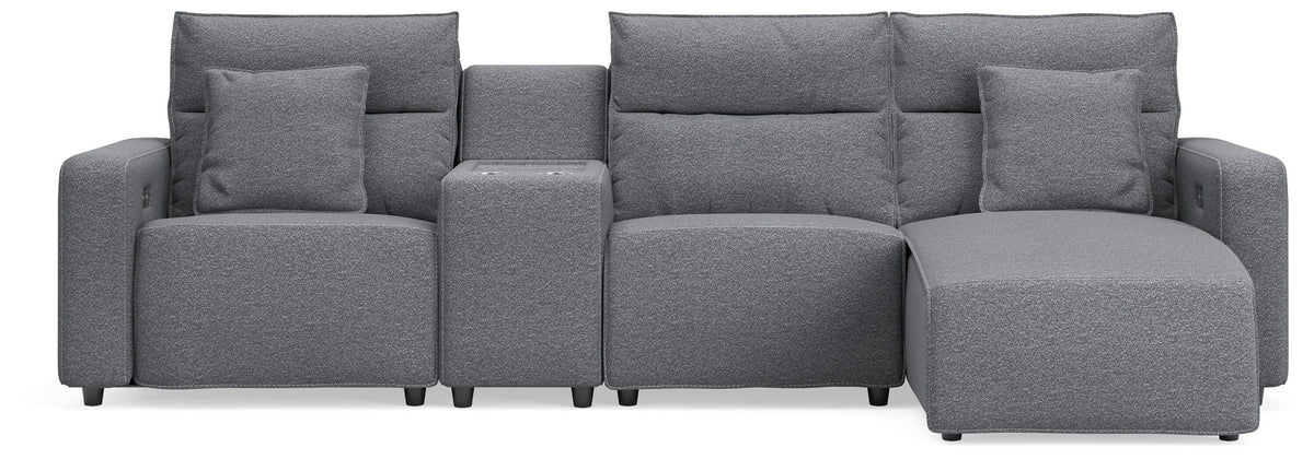 Sala Modular Reclinable con Chaise Longue y Consola Modmax 4 Piezas