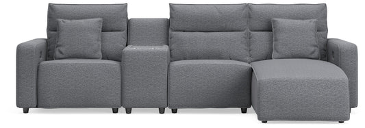 Sala Modular Reclinable con Chaise Longue y Consola Modmax 4 Piezas