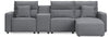 Sala Modular Reclinable con Chaise Longue y Consola Modmax 4 Piezas