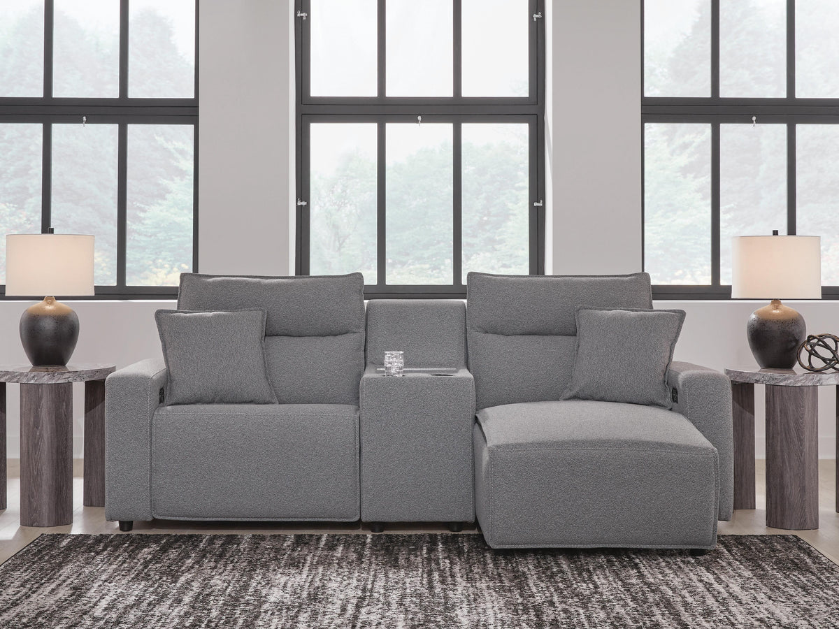Sala Modular Reclinable Eléctrica con Chaise Longue ModMax II 3 Piezas