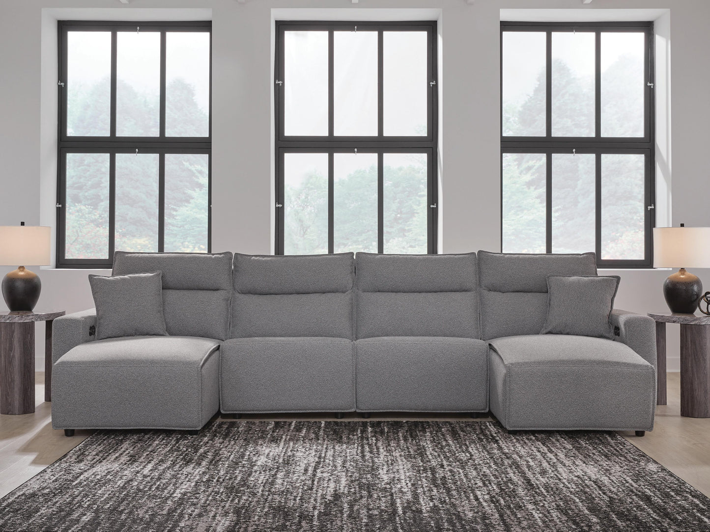 Sala Modular Reclinable Eléctrica con Chaise Longue ModMax II 4 Piezas